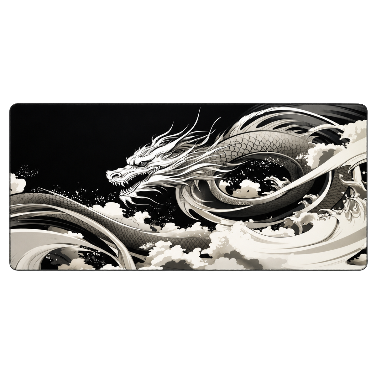 Ryū Deskmat — White (Filled) design