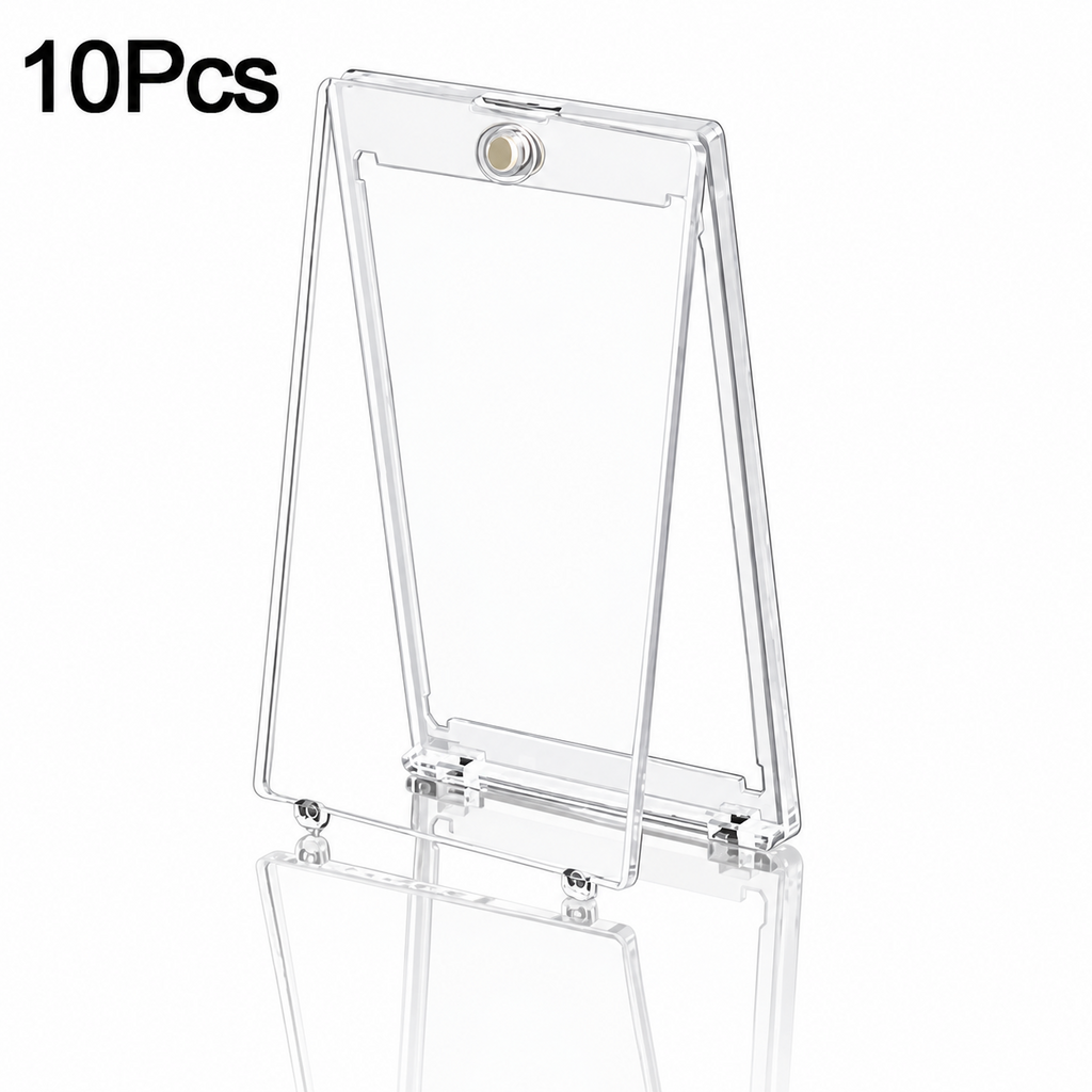 Clear magnetic trading card holder, 10-piece pack.
