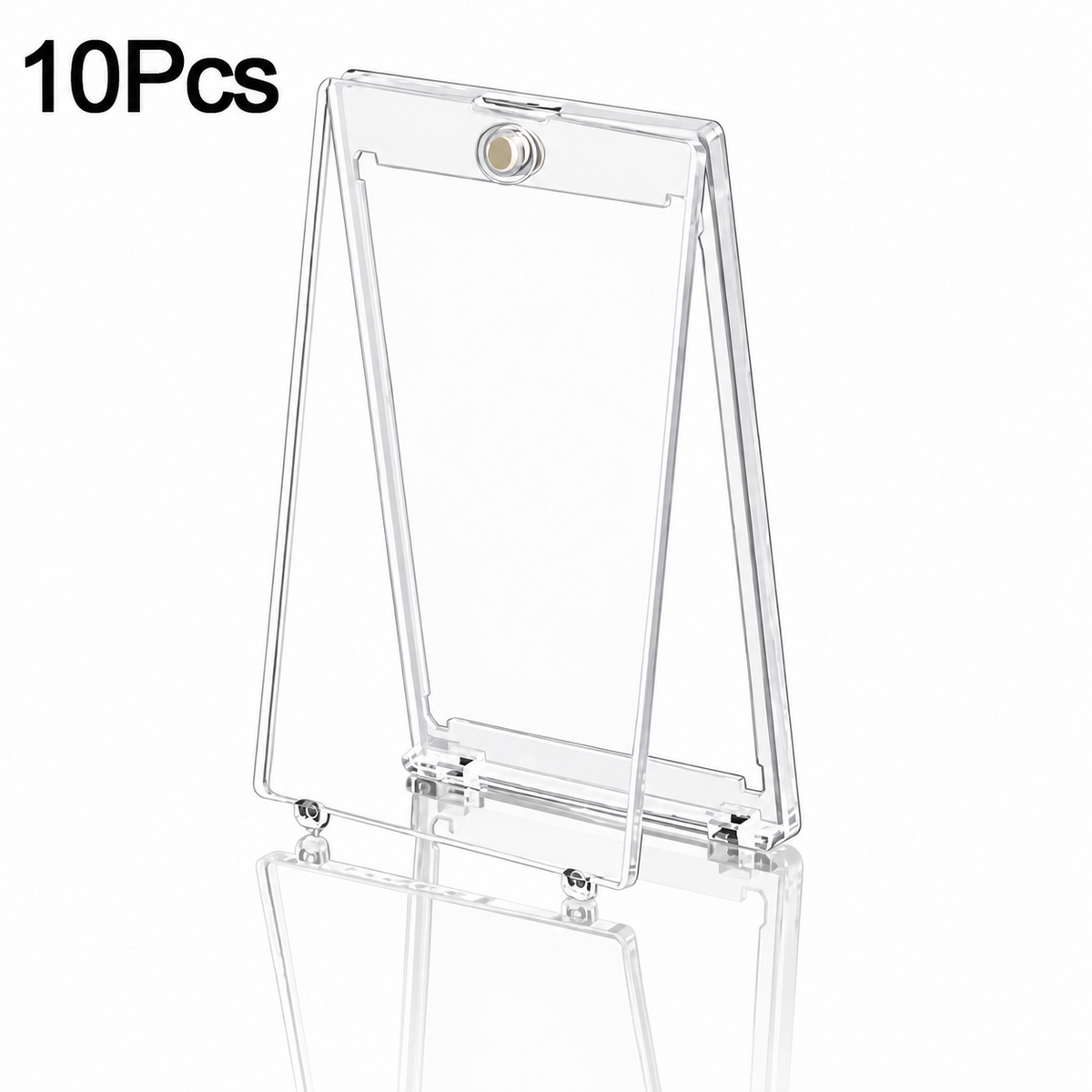 Clear magnetic trading card holder, 10-piece pack.